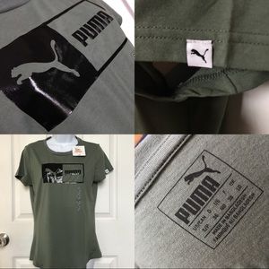 Puma olive green t-shirt